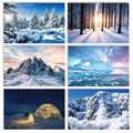 Better Office Products All Occasion Greeting Cards & Envs, 4in. x 6in. 6 Winter Landscape Snow Designs, Blank Inside, 50PK 64578